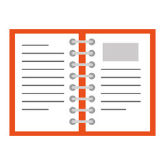notebook school isolated icon