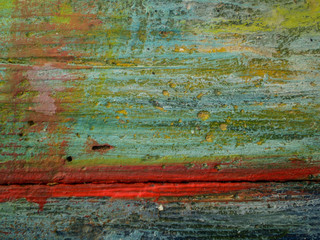 Obraz premium Thick layers of paint on a wooden board