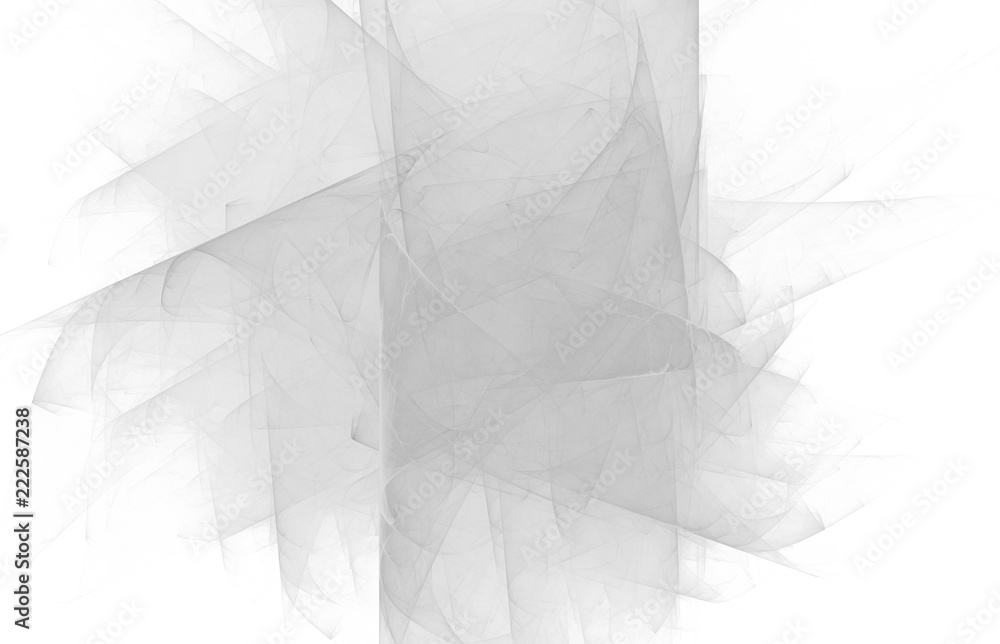 Poster abstract black and white fractal on white background. fantasy fractal texture. digital art. 3d rende