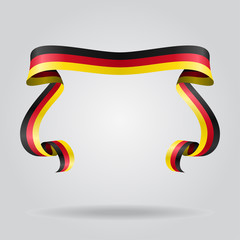 German flag wavy ribbon background. Vector illustration.
