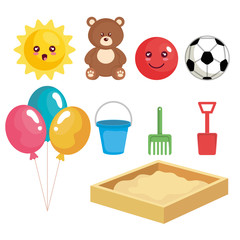 Naklejka premium group of toys set collection