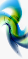 Mixing liquid color flow abstract background. Trendy abstract layout template for business or technology presentation, internet poster or web brochure cover, wallpaper