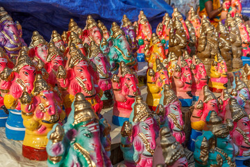 tiny lord colorful ganesha idols for golu Navaratri