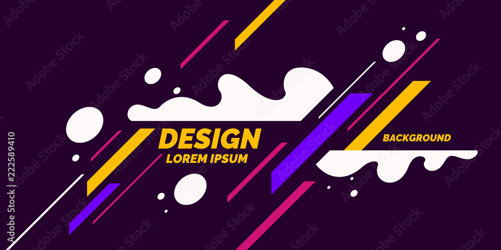 Poster modern collage of simple geometric shapes. abstract composition and background for the poster. vecto
