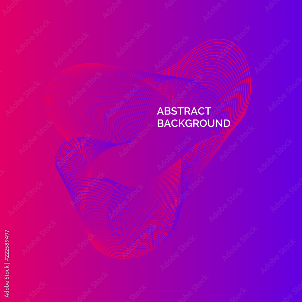 Poster vector abstract background with modern dynamic waves.