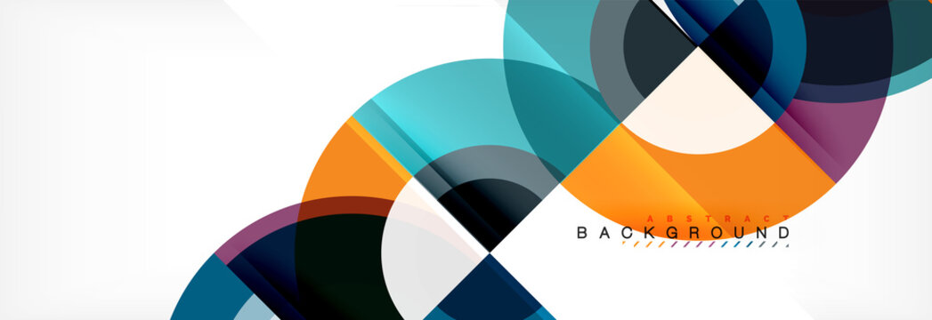 Vector circular geometric abstract background