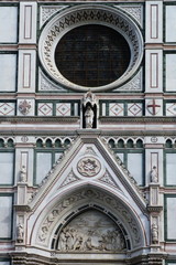 Detail of Santa Croce Basilica, Florence, Italy
