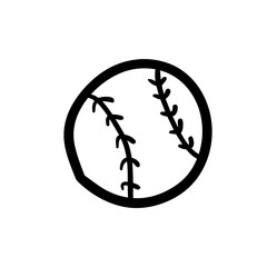 Doodle baseball icon