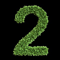 Green alphabet letter collection 3d illustration