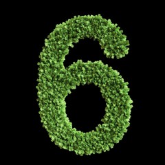 Green alphabet letter collection 3d illustration