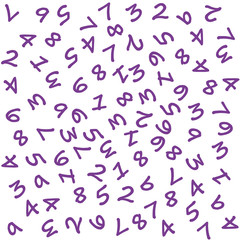 Vector background from numbers. Back to school. Seamless pattern. Vector illustration.