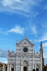 Fototapeta na wymiar Facade of the church of Santa Croce, Italy