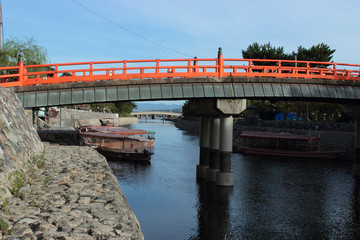 京都　宇治川の風景