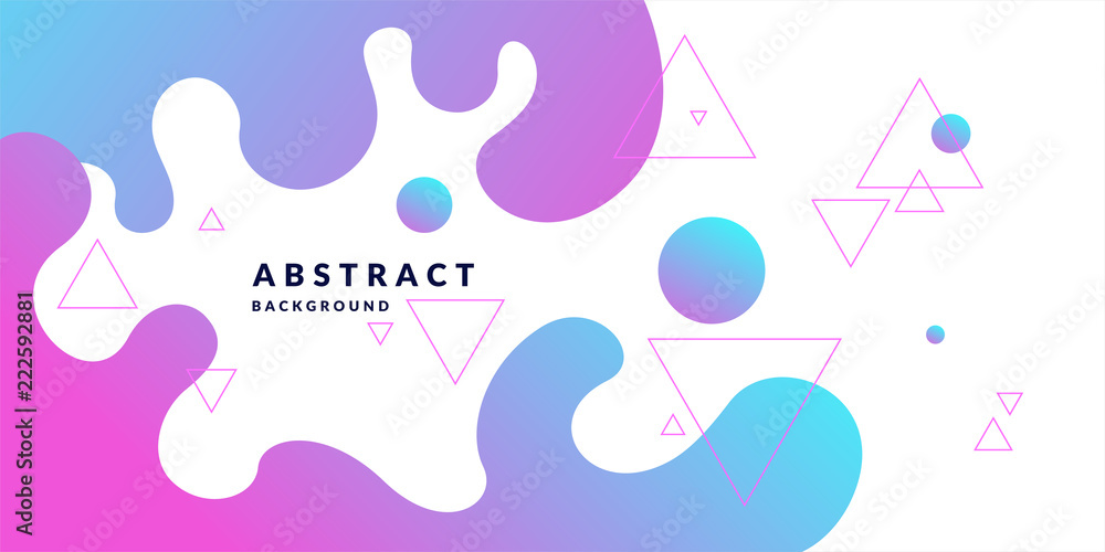 Poster bright poster with dynamic waves. vector illustration in minimal style