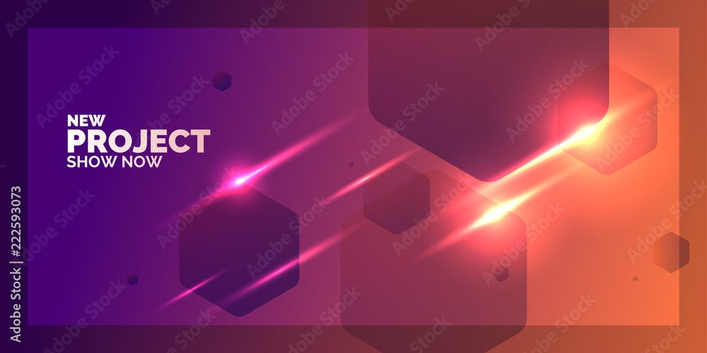 Poster abstract geometric background with figures in a flat, minimalistic style.