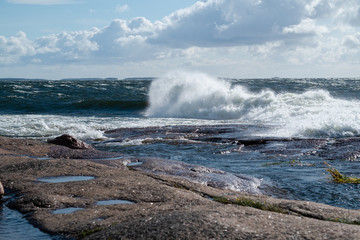 waves on the beach