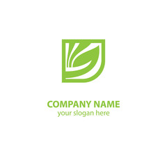 leaf nature logo design element