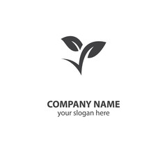 leaf nature logo design element
