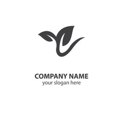 leaf nature logo design element