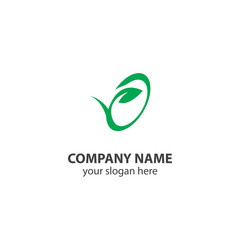 leaf nature logo design element