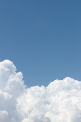 The summer cloud spreading in the blue sky