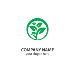 leaf nature logo design element
