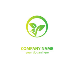 leaf nature logo design element