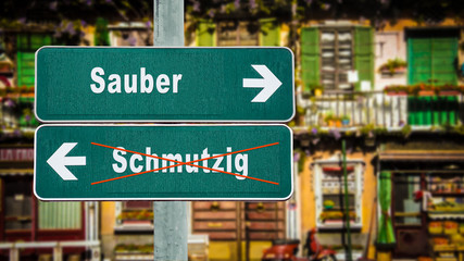Obraz premium Schild 350 - Sauber