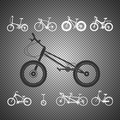 Set of bikes icons.Vector illustration