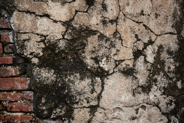 Background pattern of old brown brick wall