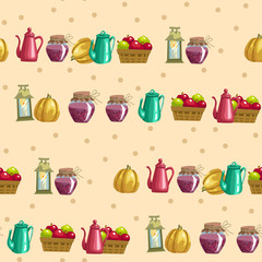 Harvest houshold thuings in vector illustration