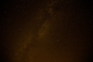 Milky Way stars photographed with wide lens and camera. 