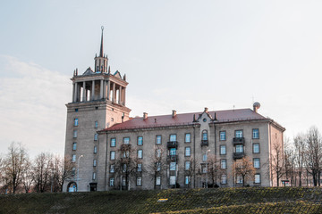 Fototapeta na wymiar House of Scientists (Mokslininkų namas) at downtown Vilnius