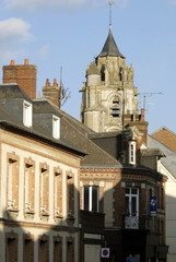 Fototapeta na wymiar Ville de Rugles, église Notre-Dame, département de l'Eure, Normandie, France