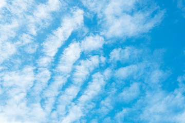 Naklejka na ściany i meble Beautiful blue sky with white clouds for background for background.