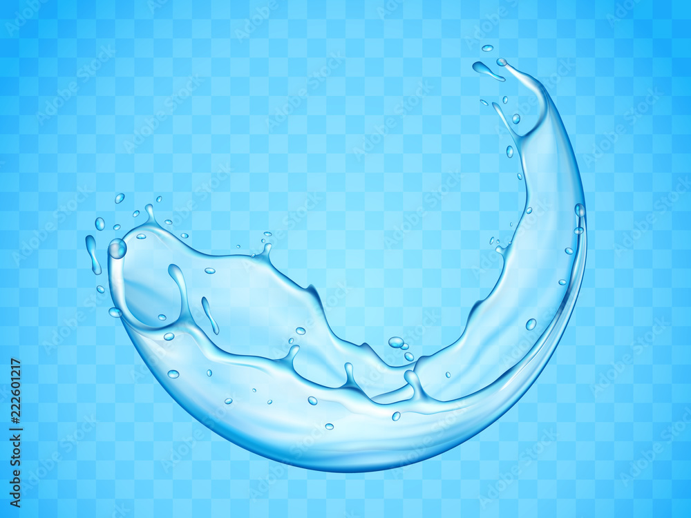 Poster moment of motion of splashing water or bubble dash