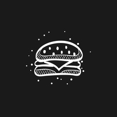 Sketch icon in black - Burger