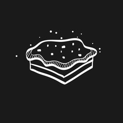 Sketch icon in black - Cake