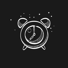 Sketch icon in black - Clock