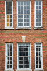 Fototapeta na wymiar Windows of a flat in Brussels Belgium