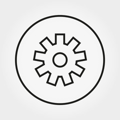 Gear. Building kit. Toy. Vector. Icon. Line.