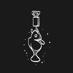 Sketch icon in black - Fishing scale © puruan