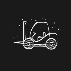 Obraz premium Sketch icon in black - Forklift