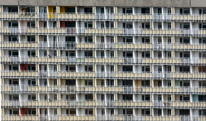 Dull neglected apartment block