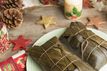Hallacas, typical dish of Venezuela.