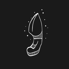 Sketch icon in black - Knife