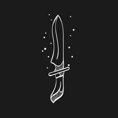 Sketch icon in black - Knife