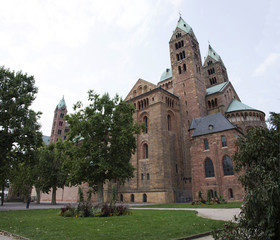 Fototapeta na wymiar Speyer Cathedral at Speyer town in Rhineland Palatinate, Germany