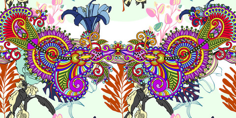 original trendy seamless artistic flower pattern