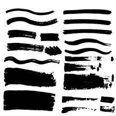 set of black grunge stripes. hand-drawn vector illustration